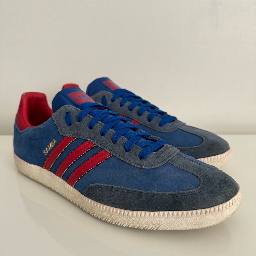 Rare 2013 Adidas Samba  OG Tribal Blue Gum Red Politic Men’s Size 13